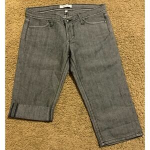Habitual Gray Jean Capris W/ Rolled Cuff Womens Size 29